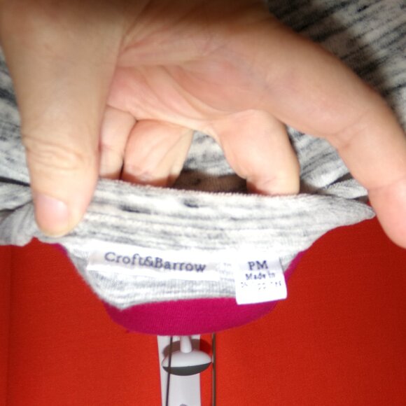 Croft & Barrow Fleece LS Top Sz PM - Picture 6 of 6